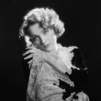 Image may contain: Marlene Dietrich, Human, Person, Clothing, Apparel, Face, and Performer