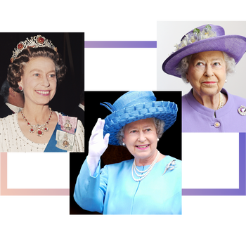Image may contain: Clothing, Apparel, Elizabeth II, Human, Person, Hat, Accessories, Accessory, and Sun Hat
